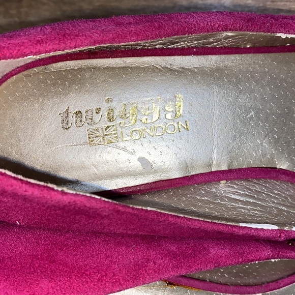 Twiggy of London pink vintage heels leather size 8 1/2 medium - Picture 7 of 11
